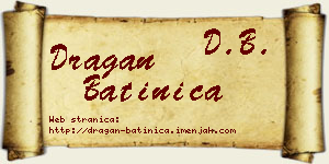 Dragan Batinica vizit kartica